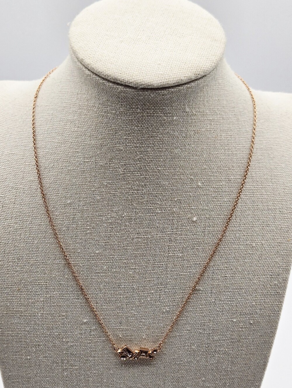 KENDRA SCOTT Rose Gold Necklace Crystal Pendant Gold Plated